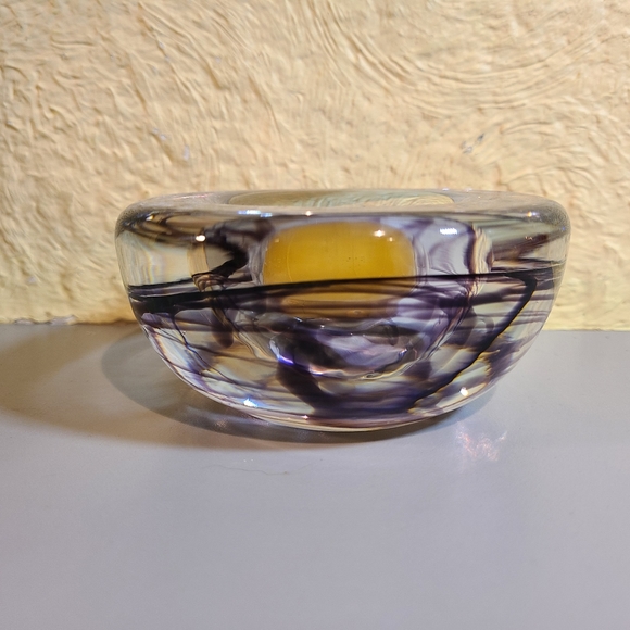 Kosta Boda BLOWN GLASS CANDLE HOLDER - Picture 2 of 9